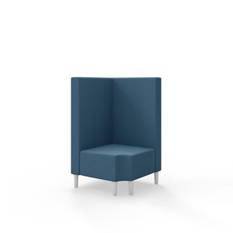 Hörnmodul Snake 90 grader R 12 med träben, mellanhög rygg SH43