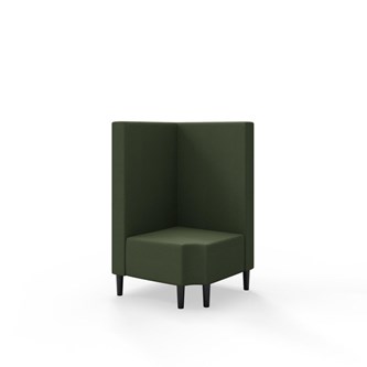 Hörnmodul Snake 90 grader R 12 med träben, mellanhög rygg SH43