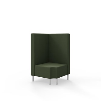 Hörnmodul Snake 90 grader R 12 med träben, mellanhög rygg SH43