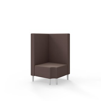 Hörnmodul Snake 90 grader R 12 med träben, mellanhög rygg SH43