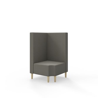 Hörnmodul Snake 90 grader R 12 med träben, mellanhög rygg SH43