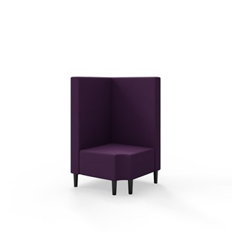 Hörnmodul Snake 90 grader R 12 med träben, mellanhög rygg SH43