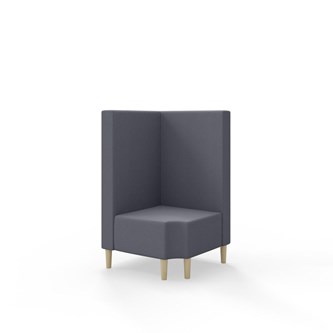 Hörnmodul Snake 90 grader R 12 med träben, mellanhög rygg SH43