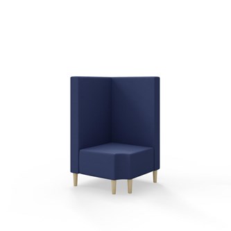 Hörnmodul Snake 90 grader R 12 med träben, mellanhög rygg SH43