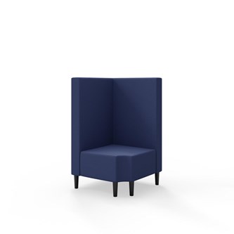 Hörnmodul Snake 90 grader R 12 med träben, mellanhög rygg SH43