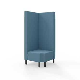 Hörnmodul Snake 90 grader R 12 med metallben, hög rygg SH43