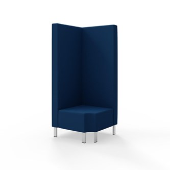 Hörnmodul Snake 90 grader R 12 med metallben, hög rygg SH43