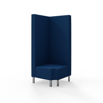 Hörnmodul Snake 90 grader R 12 med metallben, hög rygg SH43