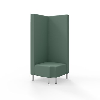 Hörnmodul Snake 90 grader R 12 med metallben, hög rygg SH43