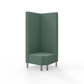 Hörnmodul Snake 90 grader R 12 med metallben, hög rygg SH43