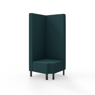 Hörnmodul Snake 90 grader R 12 med metallben, hög rygg SH43