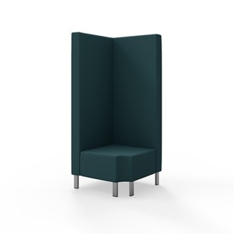 Hörnmodul Snake 90 grader R 12 med metallben, hög rygg SH43