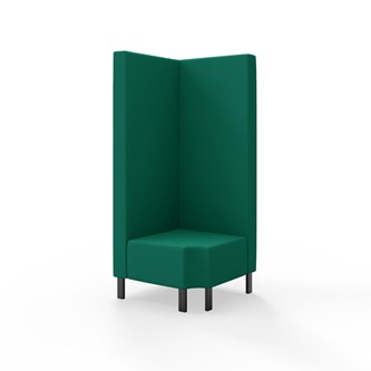 Hörnmodul Snake 90 grader R 12 med metallben, hög rygg SH43