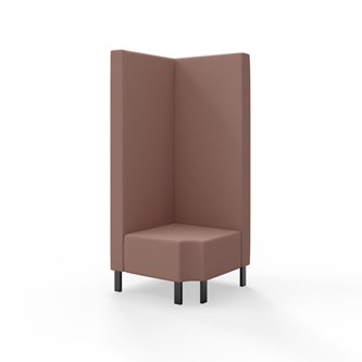 Hörnmodul Snake 90 grader R 12 med metallben, hög rygg SH43