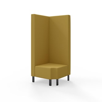 Hörnmodul Snake 90 grader R 12 med metallben, hög rygg SH43