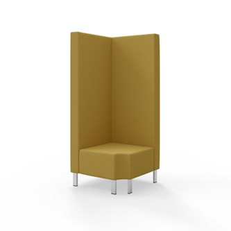 Hörnmodul Snake 90 grader R 12 med metallben, hög rygg SH43