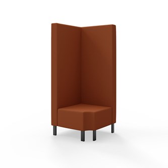 Hörnmodul Snake 90 grader R 12 med metallben, hög rygg SH43