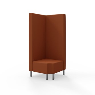 Hörnmodul Snake 90 grader R 12 med metallben, hög rygg SH43