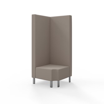 Hörnmodul Snake 90 grader R 12 med metallben, hög rygg SH43