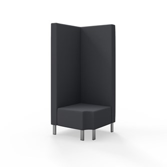 Hörnmodul Snake 90 grader R 12 med metallben, hög rygg SH43