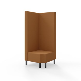 Hörnmodul Snake 90 grader R 12 med metallben, hög rygg SH43