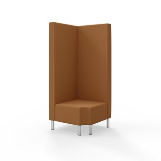 Hörnmodul Snake 90 grader R 12 med metallben, hög rygg SH43