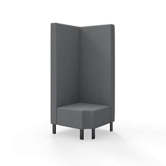 Hörnmodul Snake 90 grader R 12 med metallben, hög rygg SH43