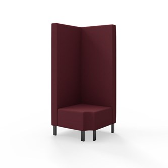 Hörnmodul Snake 90 grader R 12 med metallben, hög rygg SH43