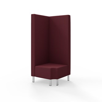 Hörnmodul Snake 90 grader R 12 med metallben, hög rygg SH43