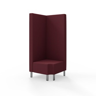 Hörnmodul Snake 90 grader R 12 med metallben, hög rygg SH43