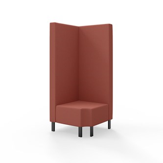 Hörnmodul Snake 90 grader R 12 med metallben, hög rygg SH43