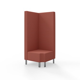 Hörnmodul Snake 90 grader R 12 med metallben, hög rygg SH43