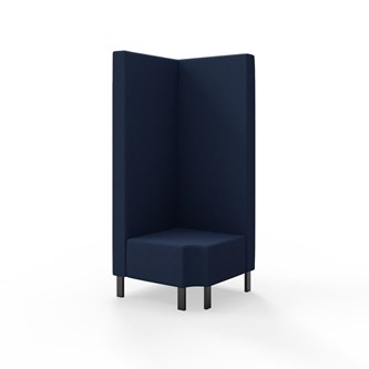 Hörnmodul Snake 90 grader R 12 med metallben, hög rygg SH43