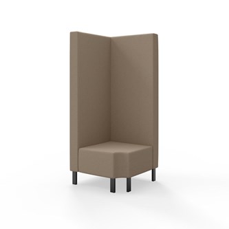 Hörnmodul Snake 90 grader R 12 med metallben, hög rygg SH43