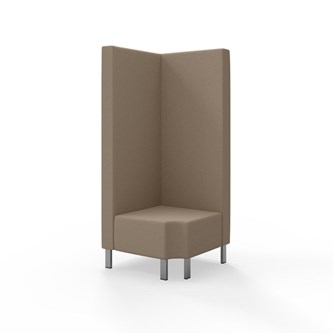 Hörnmodul Snake 90 grader R 12 med metallben, hög rygg SH43