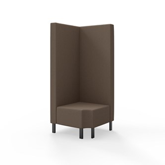 Hörnmodul Snake 90 grader R 12 med metallben, hög rygg SH43