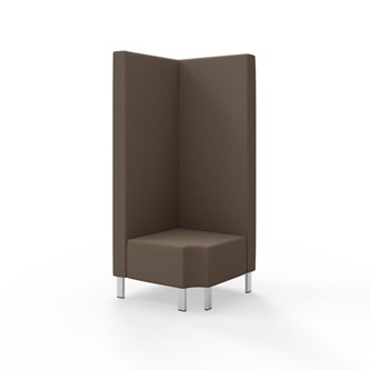 Hörnmodul Snake 90 grader R 12 med metallben, hög rygg SH43