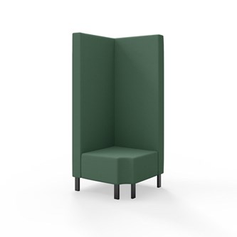 Hörnmodul Snake 90 grader R 12 med metallben, hög rygg SH43