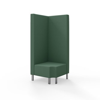 Hörnmodul Snake 90 grader R 12 med metallben, hög rygg SH43