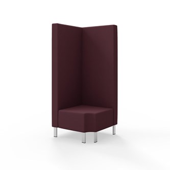 Hörnmodul Snake 90 grader R 12 med metallben, hög rygg SH43