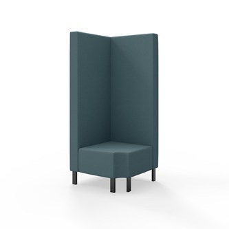 Hörnmodul Snake 90 grader R 12 med metallben, hög rygg SH43