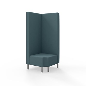 Hörnmodul Snake 90 grader R 12 med metallben, hög rygg SH43