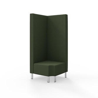 Hörnmodul Snake 90 grader R 12 med metallben, hög rygg SH43