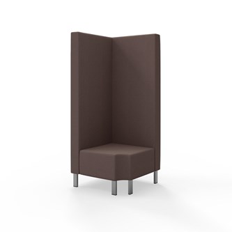 Hörnmodul Snake 90 grader R 12 med metallben, hög rygg SH43