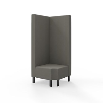 Hörnmodul Snake 90 grader R 12 med metallben, hög rygg SH43