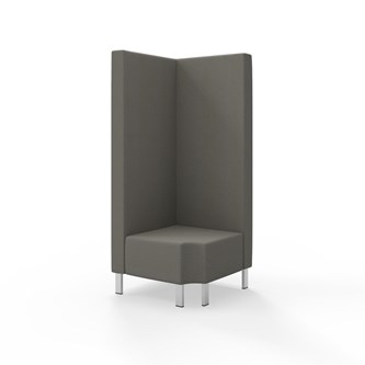 Hörnmodul Snake 90 grader R 12 med metallben, hög rygg SH43