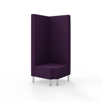 Hörnmodul Snake 90 grader R 12 med metallben, hög rygg SH43