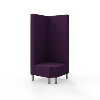 Hörnmodul Snake 90 grader R 12 med metallben, hög rygg SH43