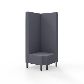 Hörnmodul Snake 90 grader R 12 med metallben, hög rygg SH43