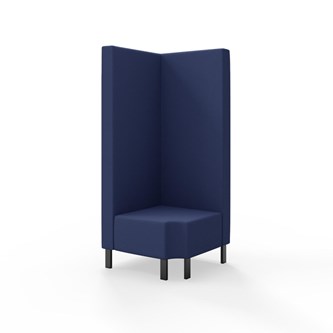 Hörnmodul Snake 90 grader R 12 med metallben, hög rygg SH43